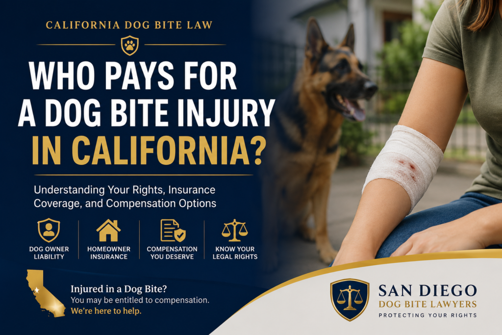 who pays for a dog bite injury in california