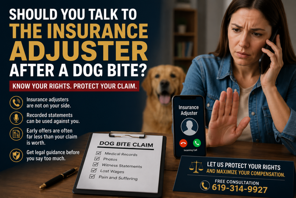 Should You Talk to the Insurance Adjuster After a Dog Bite?