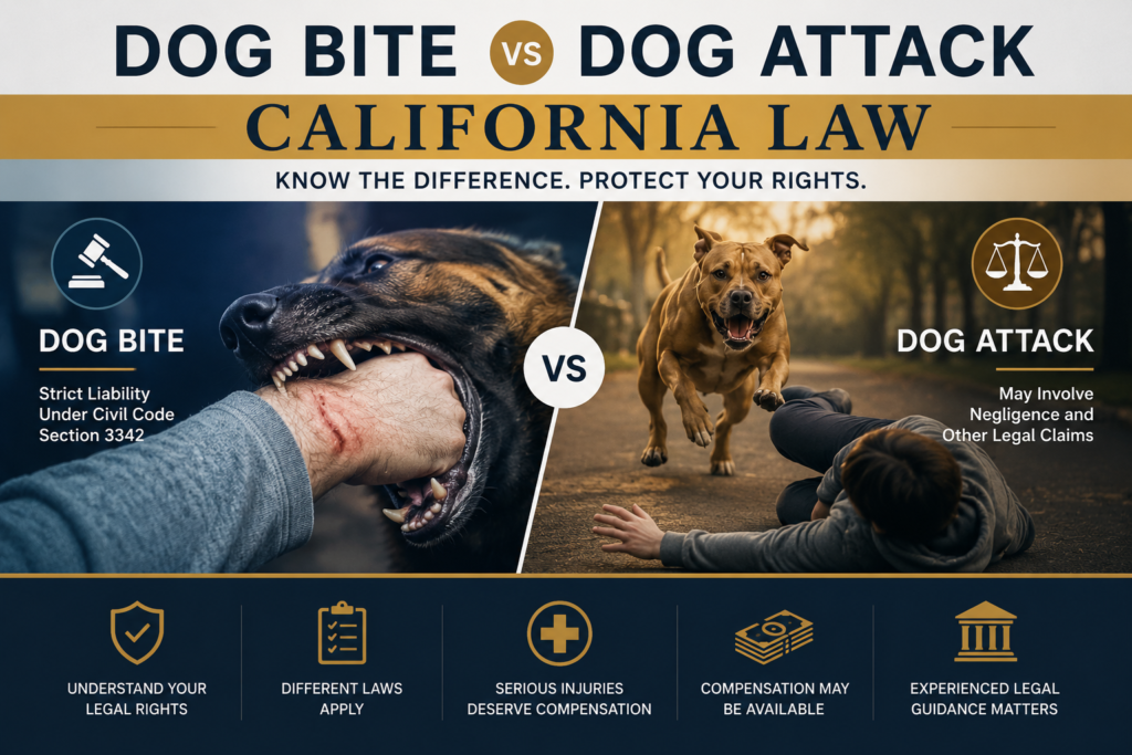 dog bite vs dog attack california law