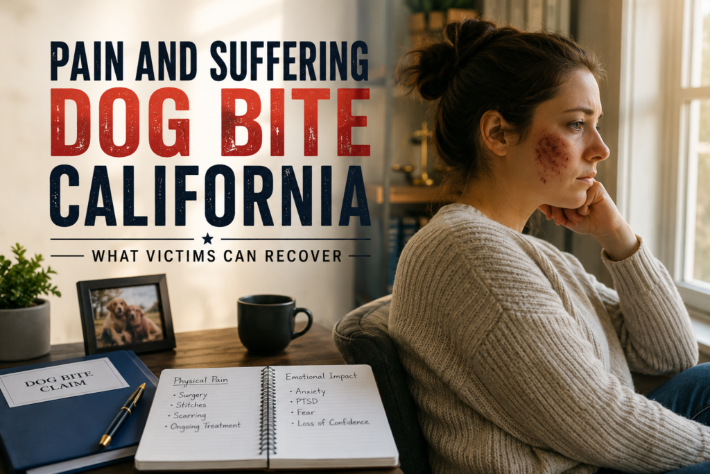 pain and suffering dog bite california