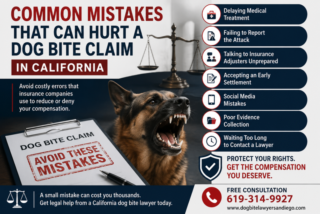 Common Mistakes That Can Hurt a Dog Bite Claim in California