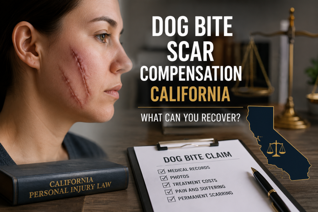 dog bite scar compensation in california