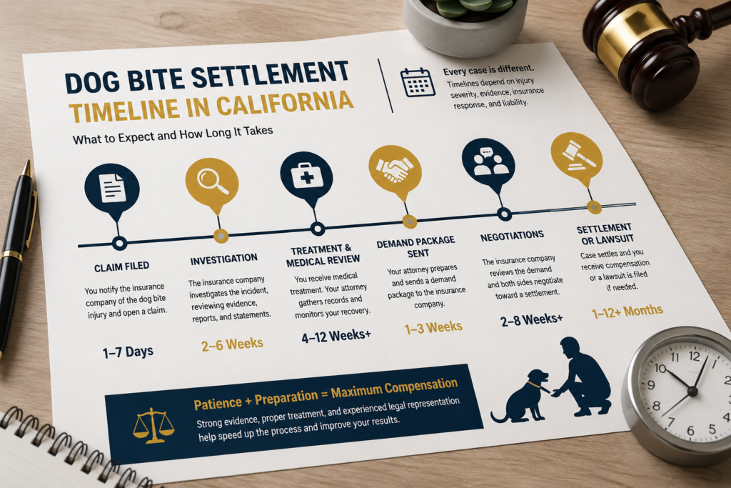Dog Bite Settlement Time in California
