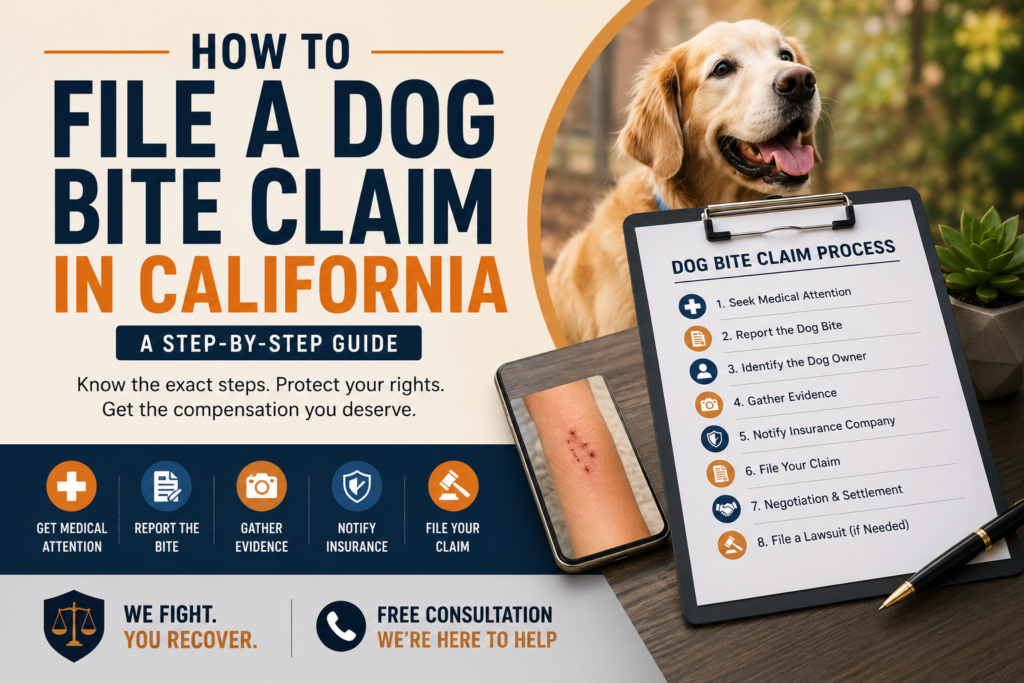how to file a dog bite claim in california