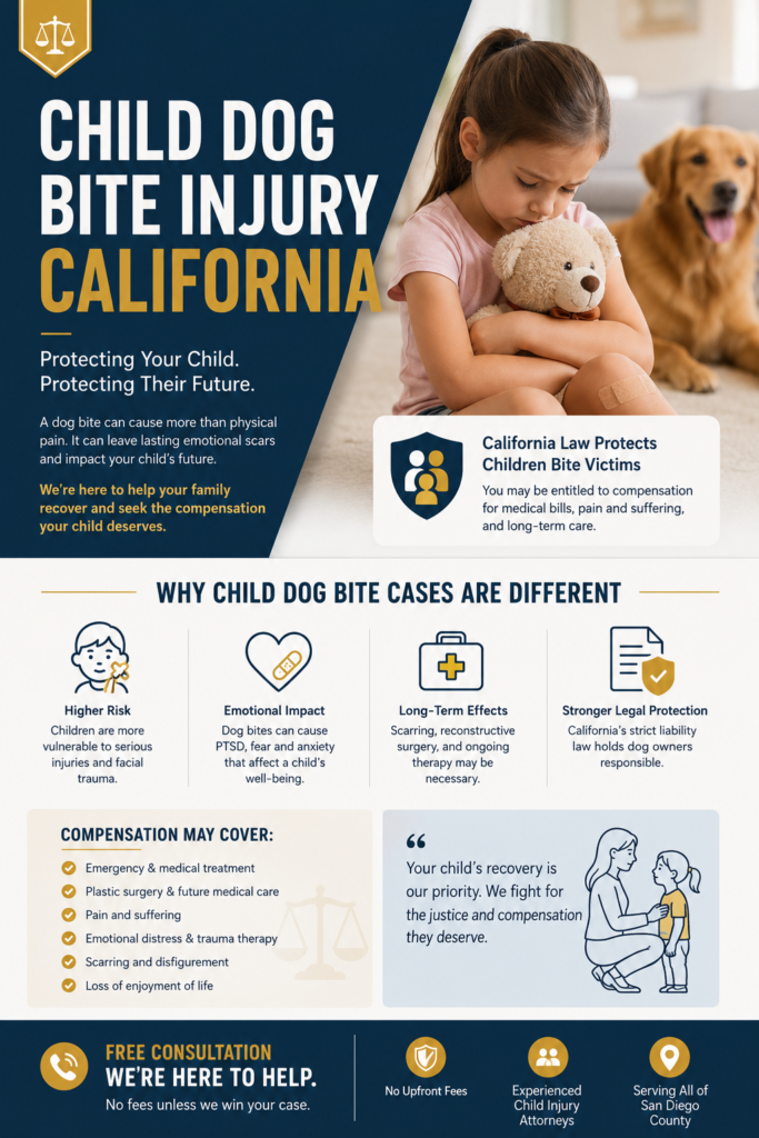 child dog bite injury california